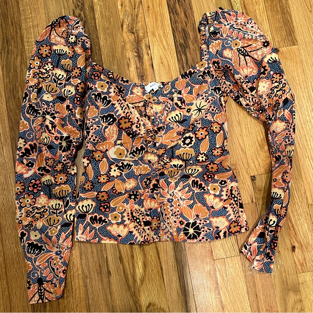 ALC Floral long Sleeve Blouse